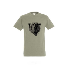 TOP Póló (medve mintával) kereknyakú (100%pamut 190gr/m2) TOP, khaki, XL