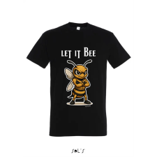 TOP Póló (méhecske mintával Let it Bee) kereknyakú TOP, deep black, 2XL munkaruha