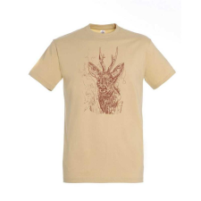 TOP Póló (őz mintával) kereknyakú (100%pamut 190gr/m2) TOP, sand, 4XL munkaruha