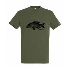 TOP Póló (ponty mintával) kereknyakú (100%pamut 190gr/m2) TOP, katonai szín, 4XL munkaruha