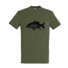 TOP Póló (ponty mintával) kereknyakú (100%pamut 190gr/m2) TOP, katonai szín, 4XL munkaruha