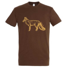 TOP Póló (róka mintával) kereknyakú (100%pamut 190gr/m2) TOP, barna, 3XL munkaruha