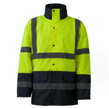 TOP Télikabát jólláthatósági vízhatlan (100%poliészter) TOP EAGLE Y, fluo srága, 4XL láthatósági ruházat