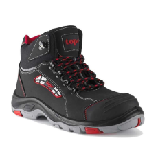 TOP Védőbakancs S3 SRC orrmerevítővel TOP BROOKLYN MID, fekete/piros, 45
