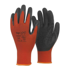 TOP Védőkesztyű latex mártott magas kopásállóság TOP HANDY, piros/fekete, 7