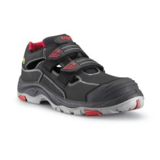 TOP Védőszandál O1 ESD SRC PU/gumi talp TOP BROOKLYN SANDAL, fekete/piros, 36