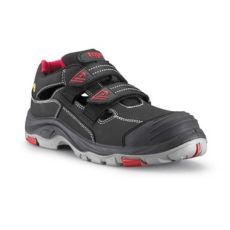 TOP Védőszandál O1 ESD SRC PU/gumi talp TOP BROOKLYN SANDAL, fekete/piros, 42