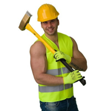TOP VEST FLUO-Y tépőzáras jólláthatósági mellény, 120 g/m2, 100% poliészter láthatósági ruházat