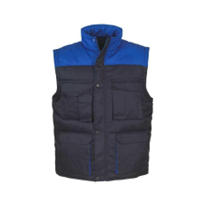 TOP VEST THUNDER bélelt mellény, 80% poliészter, 20% pamut, multifunkciós zsebek, sötétkék, XL munkaruha
