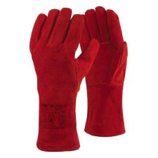 TOP WELDING-R Base bélelt hegesztőkesztyű, erős marhabőr, piros, 10 védőkesztyű