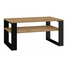 Topeshop PMN Dohányzóasztal - Holzmeister - 90 x 58 cm - fekete / arany tölgy bútor