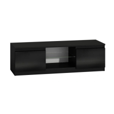 Topeshop PMN TV szekrény - Holzmeister - 120 cm - magasfényű fekete bútor