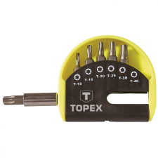 Topex bit készlet torx 7r.tartó + 6bit t10-40 barkácsgép tartozék
