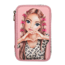  TOPModel töltött tolltartó, 3-emeletes, lány leopárdmintás pólóban LEOHEART (5) tolltartó