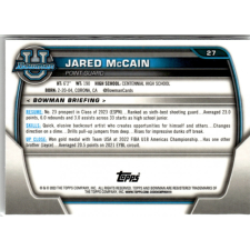Topps 2022-23 Bowman Chrome University #27 Jared McCain gyűjthető kártya