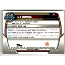 Topps 2022-23 Bowman Chrome University #54 DJ Horne gyűjthető kártya
