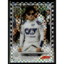 Topps 2022 Topps Chrome Formula 1 Checker Flag Refractors F1 DRIVERS #64 Yuki Tsunoda gyűjthető kártya