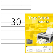 TopStick Etikett címke Topstick 70x29.7 mm szegély nélküli 100 ív 3000 db/doboz etikett