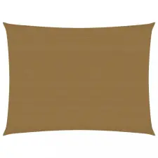  Tópszínű HDPE napvitorla 160 g/m² 3 x 4 m kerti bútor