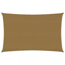  Tópszínű HDPE napvitorla 160 g/m² 4 x 6 m kerti bútor