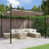  tópszínű pergola behúzható tetővel 295 x 292 x 230 cm