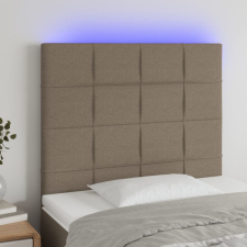  tópszínű szövet LED-es fejtámla 100x5x118/128 cm ágy és ágykellék