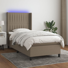  tópszínű szövet rugós és LED-es ágy matraccal 80 x 200 cm ágy és ágykellék