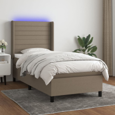  tópszínű szövet rugós és LED-es ágy matraccal 80 x 200 cm ágy és ágykellék