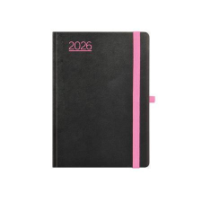 TOPTIMER Naptár, tervező, A5, heti, TOPTIMER, Nero, fekete-pink (NKN015PU) határidőnapló