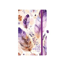 TOPTIMER Naptár, tervező, A5, heti, TOPTIMER, &quot;Csak Nőknek&quot;, lila toll határidőnapló