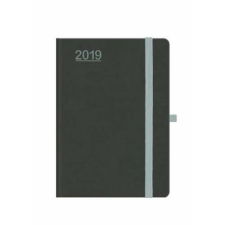 TOPTIMER Naptár, tervező, A5, napi, TOPTIMER, "Nero", fekete-szürke határidőnapló