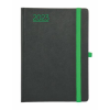 TOPTIMER Naptár, tervező, B6, heti, TOPTIMER, "Nero", fekete-zöld