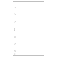 TOPTIMER Üres jegyzetlap - M325, Fehér gyűrűs kalendárium betétlap