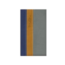 TOPTIMER Zsebnaptár, álló elrendezésű, TOPTIMER, Fashion, kék-okker-szürke (NKF035KOKU) naptár, kalendárium