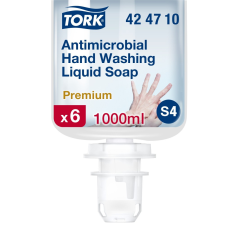 Tork kézfertőtlenítő folyékony szappan, biocid, S4, átlátszó 1 literes SCA424710 tisztító- és takarítószer, higiénia