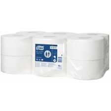 Tork Toalettpapír, T2 rendszer, 2 rétegű, 19, 5 cm átmérő, Advanced, TORK "Mini Jumbo", fehér higiéniai papíráru