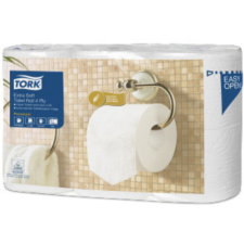 Tork toalettpapír T4 kistekercses Premium extra soft, 4r., fehér, 19,5m/tek, 153 lap, 6tek/csg, 7csg/# higiéniai papíráru