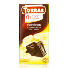 Torras Diet Torras táblás banános étcsokoládé hozzáadott cukor nélkül - 75g diabetikus termék