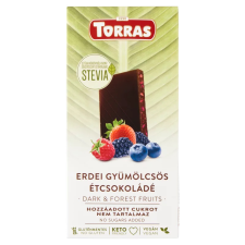 Torras erdei gyümölcsös étcsokoládé 125g csokoládé és édesség