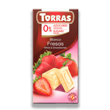 Torras glutén-és cukormentes fehércsokoládé eper 75 g csokoládé és édesség