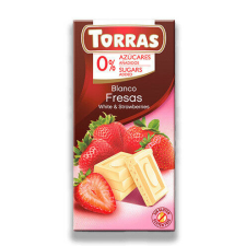 Torras glutén-és cukormentes fehércsokoládé eper 75 g csokoládé és édesség