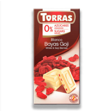 Torras glutén-és cukormentes fehércsokoládé goji bogyó 75 g csokoládé és édesség