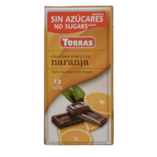 Torras gluténmentes étcsokoládé narancs cukor nélkül 75 g csokoládé és édesség