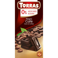 Torras gluténmentes kávés étcsokoládé hozzáadott cukor nékül 75 g csokoládé és édesség