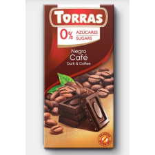Torras Kávés étcsokoládé maltitollal 75g csokoládé és édesség