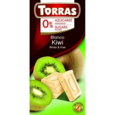  Torras Kiwis fehércsokoládé hozzáadott cukor nélkül (gluténmentes) 75 g csokoládé és édesség