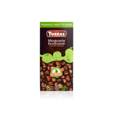 Torras Stevia Mogyorós hozzáadott cukormentes étcsokoládé 125g csokoládé és édesség