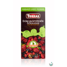 Torras Stevia Vegán erdei gyümölcsös étcsokoládé (gluténmentes) 125 g gluténmentes termék