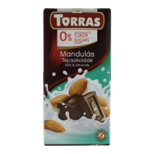  TORRAS TEJCSOKOLÁDÉ MANDULÁS CM.GM.75G csokoládé és édesség