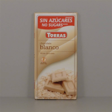 Torras Torras gluténmentes fehércsokoládé cukor nélkül 75 g reform élelmiszer